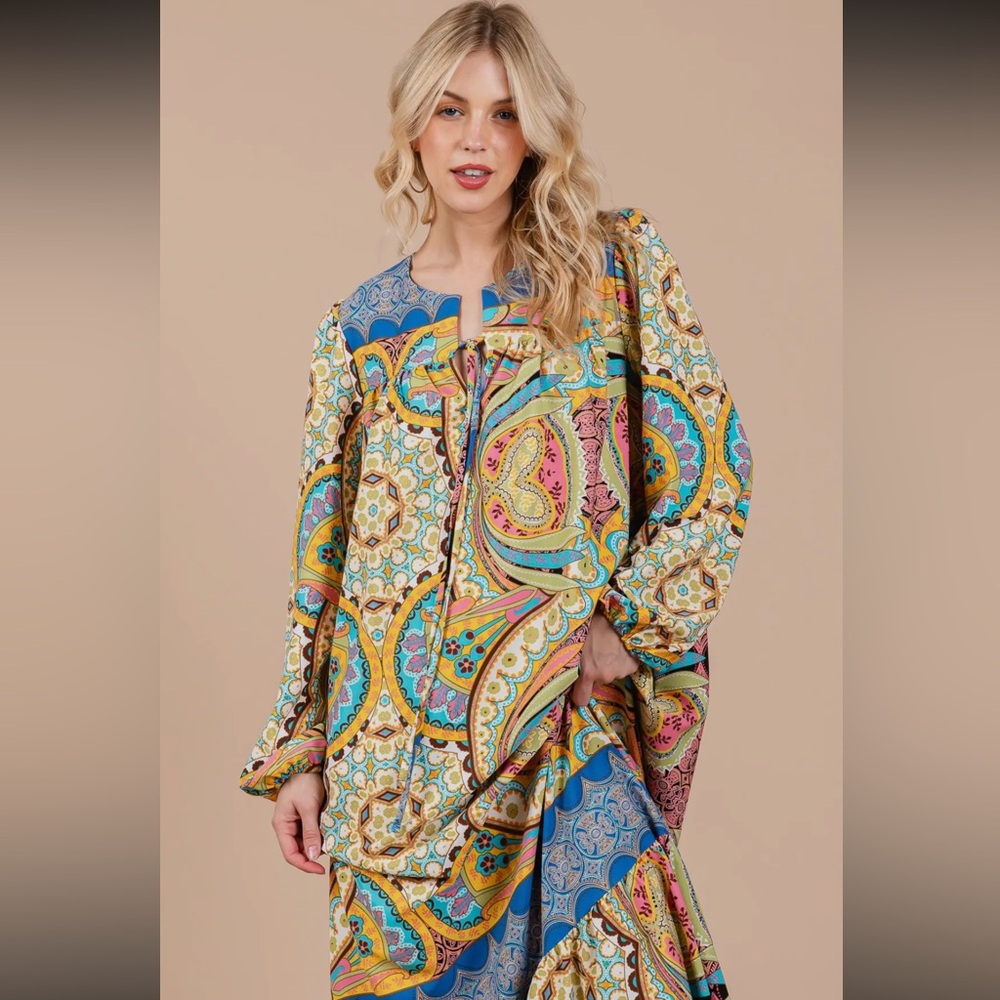 Bohemian Paisley Maxi Dress - Picture 6 of 6